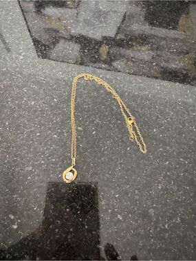 14 days Gold-Tone over SS Oval Pendant Necklace with Moissanite Stone
